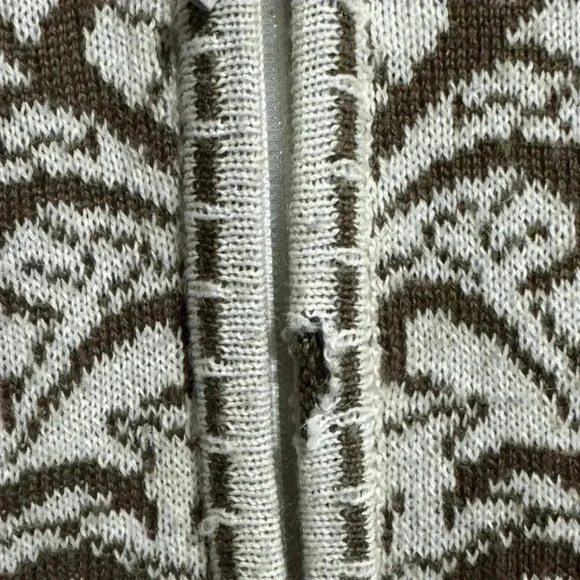 Peruvian Link Alpaca Collection Women Med Brown Jauja Full Zip Cardigan Sweater - Picture 3 of 8